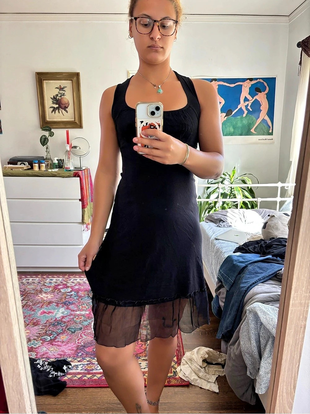 Vintage Westonwear Black Mini Dress Size Medium